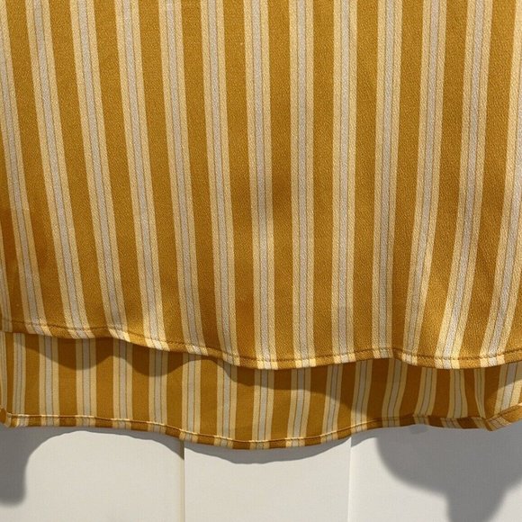 Vince Camuto Top Womens XS Split Neck Stripe Amber Sun Short Dolman Sleeves - Picture 7 of 15